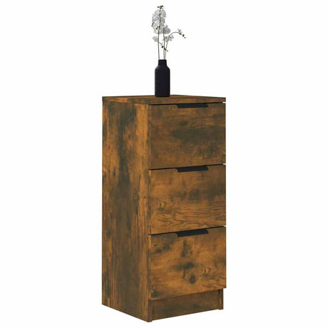 Vidaxl dressoir 30x30x70 cm bewerkt hout gerookt eikenkleurig