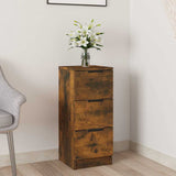 Vidaxl dressoir 30x30x70 cm bewerkt hout gerookt eikenkleurig