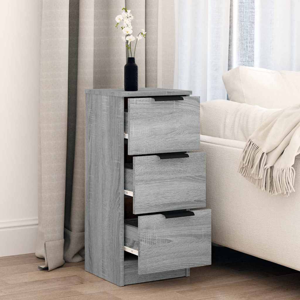 Vidaxl dressoir 30x30x70 cm bewerkt hout grijs sonoma eikenkleurig