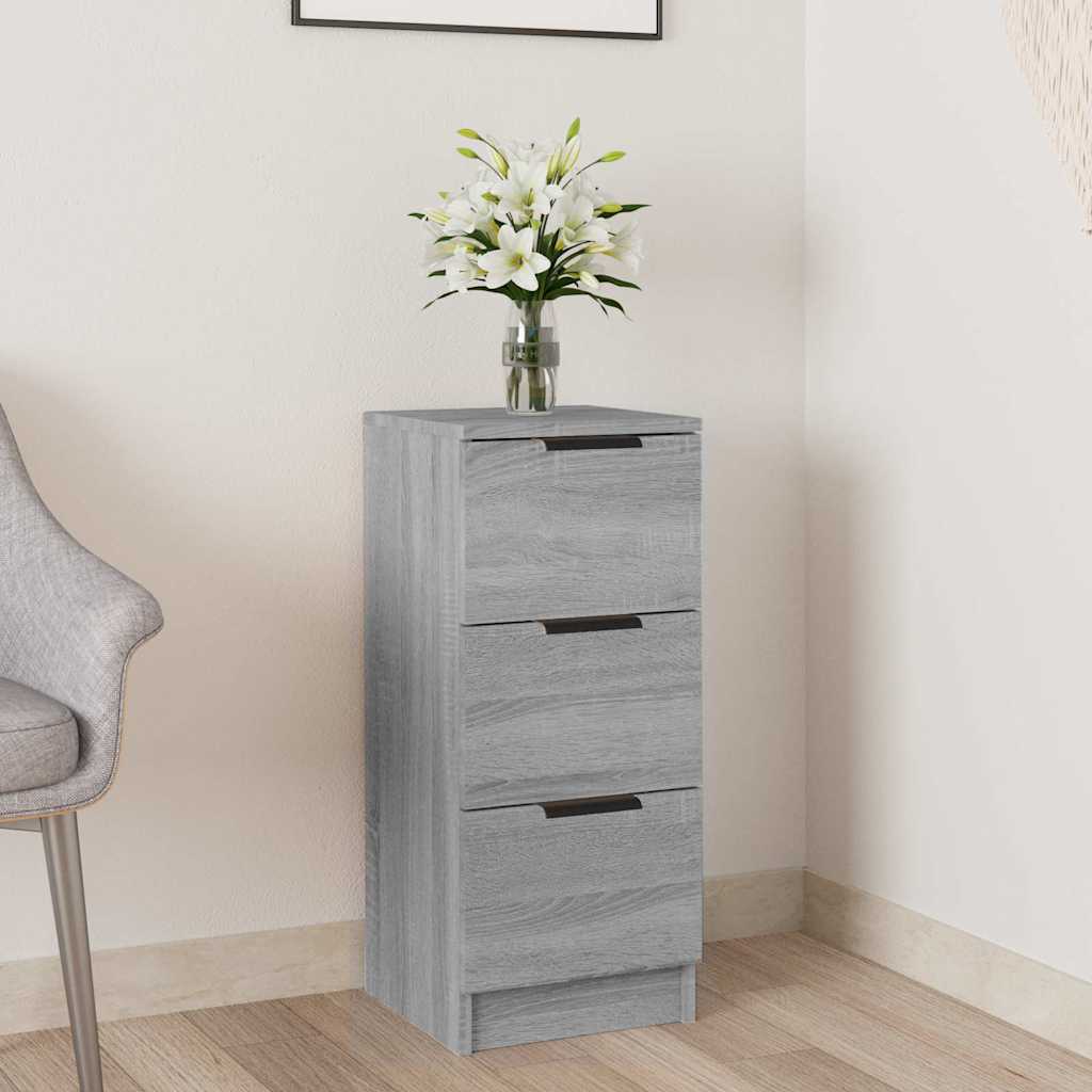 Vidaxl dressoir 30x30x70 cm bewerkt hout grijs sonoma eikenkleurig