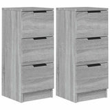 Vidaxl dressoirs 2 st 30x30x70 cm bewerkt hout grijs sonoma eikenkleur