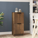 Vidaxl dressoir 30x30x70 cm bewerkt hout bruin eikenkleur