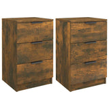 Vidaxl nachtkastjes 2 st 40x36x65 cm gerookt eikenkleurig