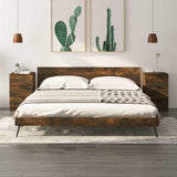 Vidaxl nachtkastjes 2 st 40x36x65 cm gerookt eikenkleurig