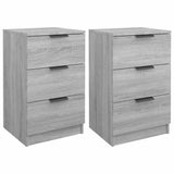 Vidaxl nachtkastjes 2 st 40x36x65 cm grijs sonoma eikenkleurig