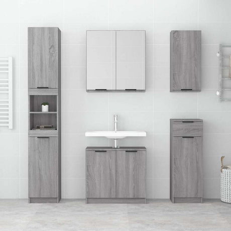 Vidaxl badkamerkast 64,5x33,5x59 cm bewerkt hout grijs sonoma eiken