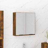 Vidaxl badkamerkast met spiegel 64x20x67 cm gerookt eikenkleurig