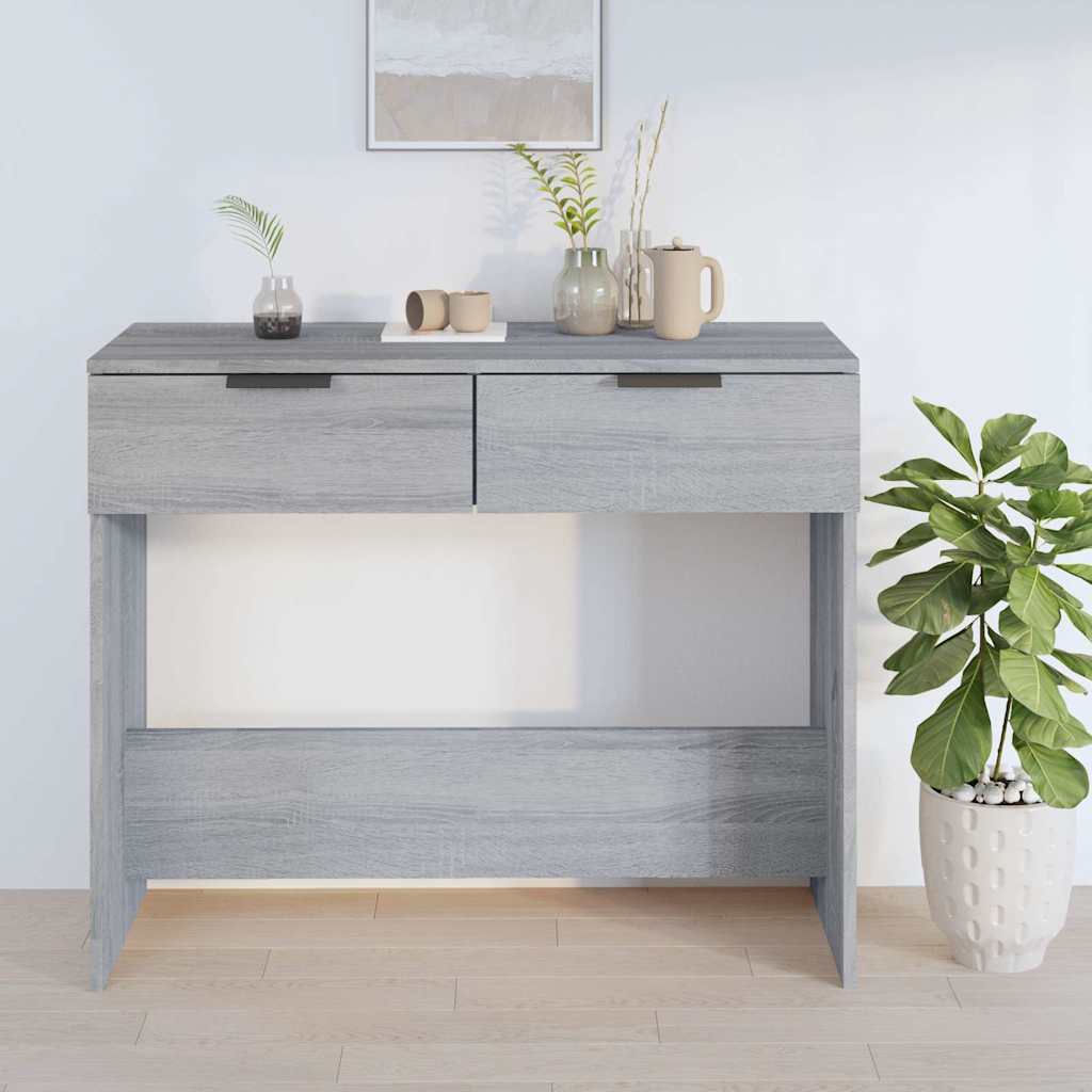 Vidaxl wandtafel 90x36x75 cm bewerkt hout grijs sonoma eikenkleurig