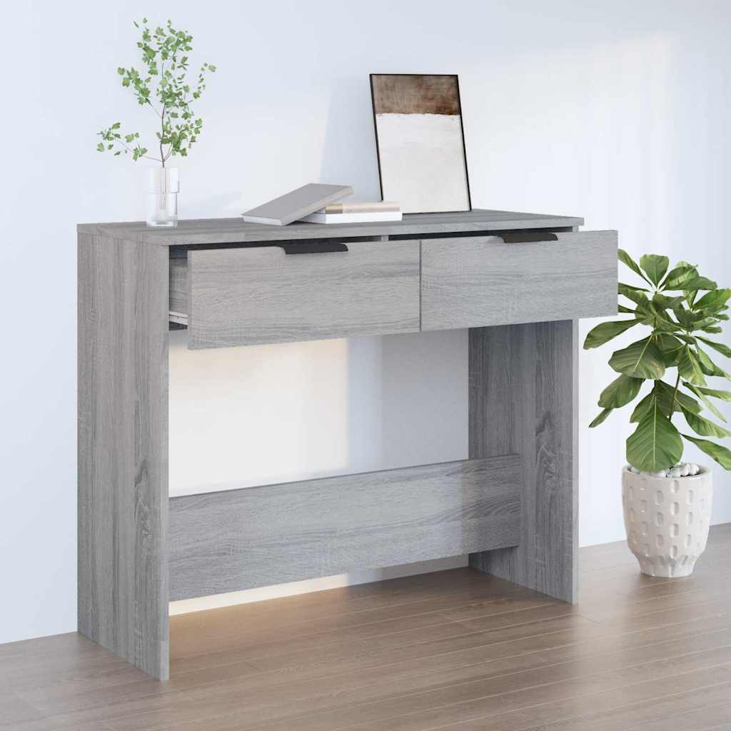 Vidaxl wandtafel 90x36x75 cm bewerkt hout grijs sonoma eikenkleurig