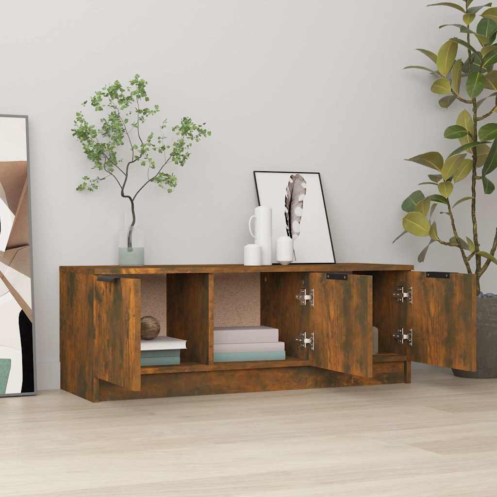 Vidaxl tv-meubel 102x35x36,5 cm bewerkt hout gerookt eikenkleurig