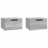 Vidaxl nachtkastjes 2 st wandgemonteerd 34x30x20 cm grijs sonoma eiken