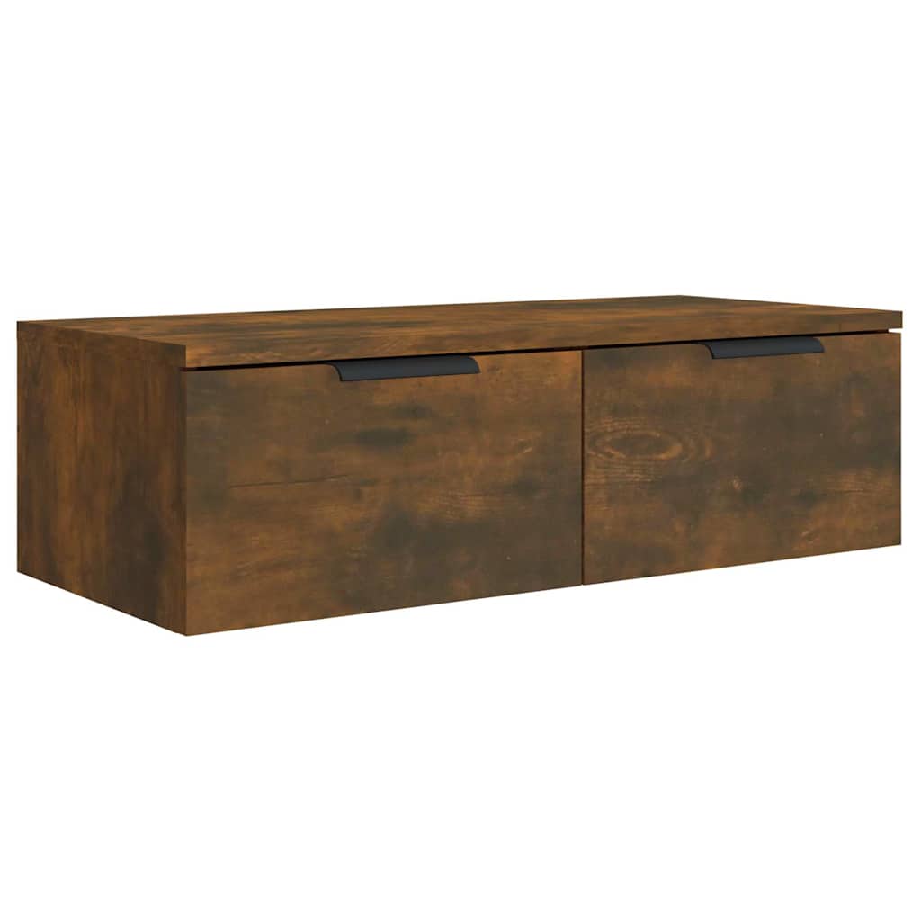 Vidaxl wandkast 68x30x20 cm bewerkt hout gerookt eikenkleurig