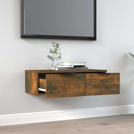 Vidaxl wandkast 68x30x20 cm bewerkt hout gerookt eikenkleurig