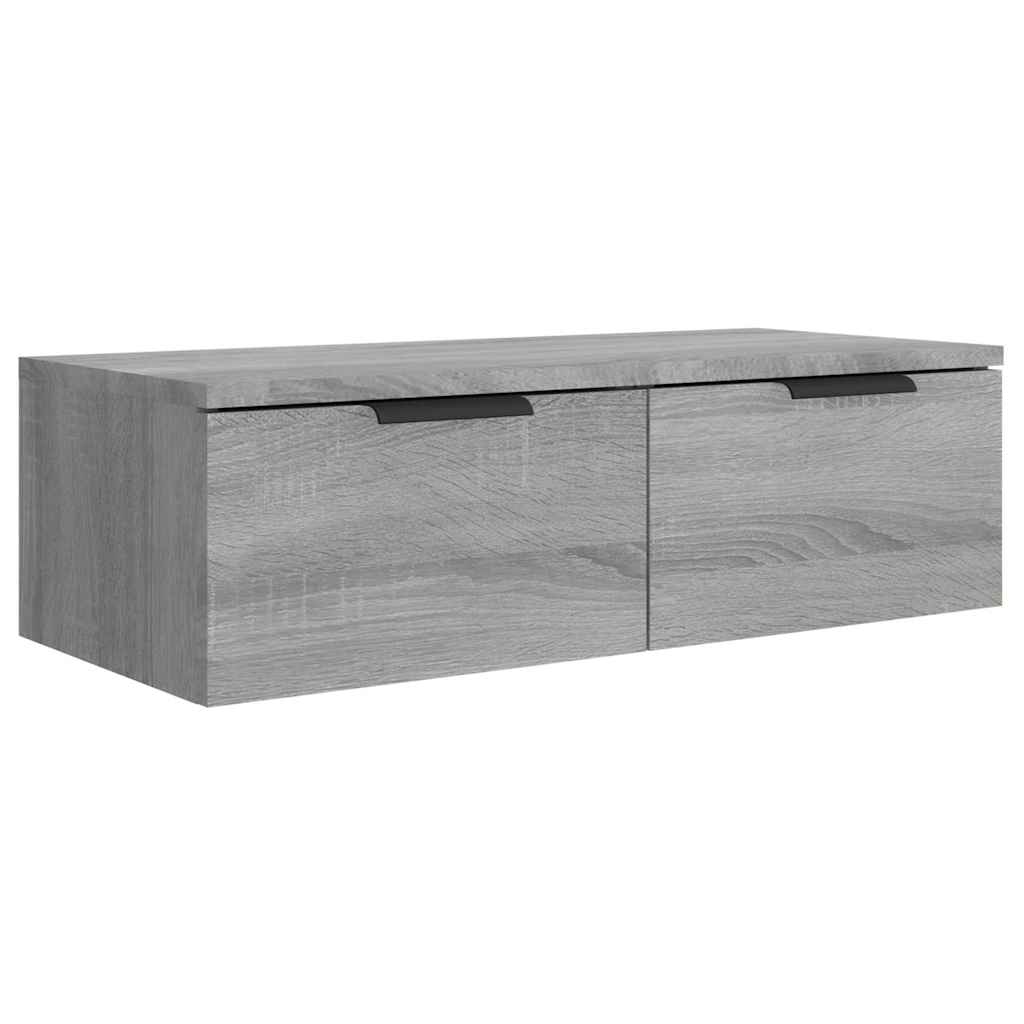 Vidaxl wandkast 68x30x20 cm bewerkt hout grijs sonoma eikenkleurig