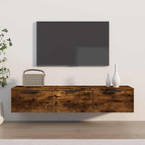 Vidaxl wandkast 102x30x20 bewerkt hout gerookt eikenkleurig