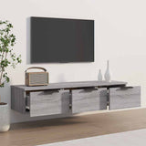 Vidaxl wandkast 102x30x20 cm bewerkt hout grijs sonoma eikenkleurig