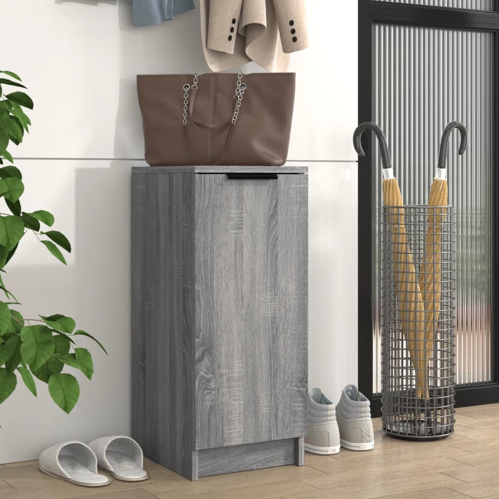 Armoire à chaussures Vidaxl 30x35x70 cm en bois de bois de bois de chêne Gris sonoma