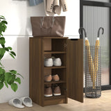 Vidaxl schoenenkast 30x35x70 cm bewerkt hout bruin eikenkleur