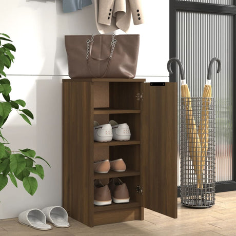 Vidaxl schoenenkast 30x35x70 cm bewerkt hout bruin eikenkleur