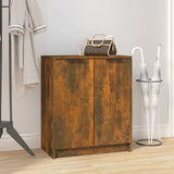 VidaXL Shoe cabinet 59x35x70 cm Properted Wood Smoked Oak colored