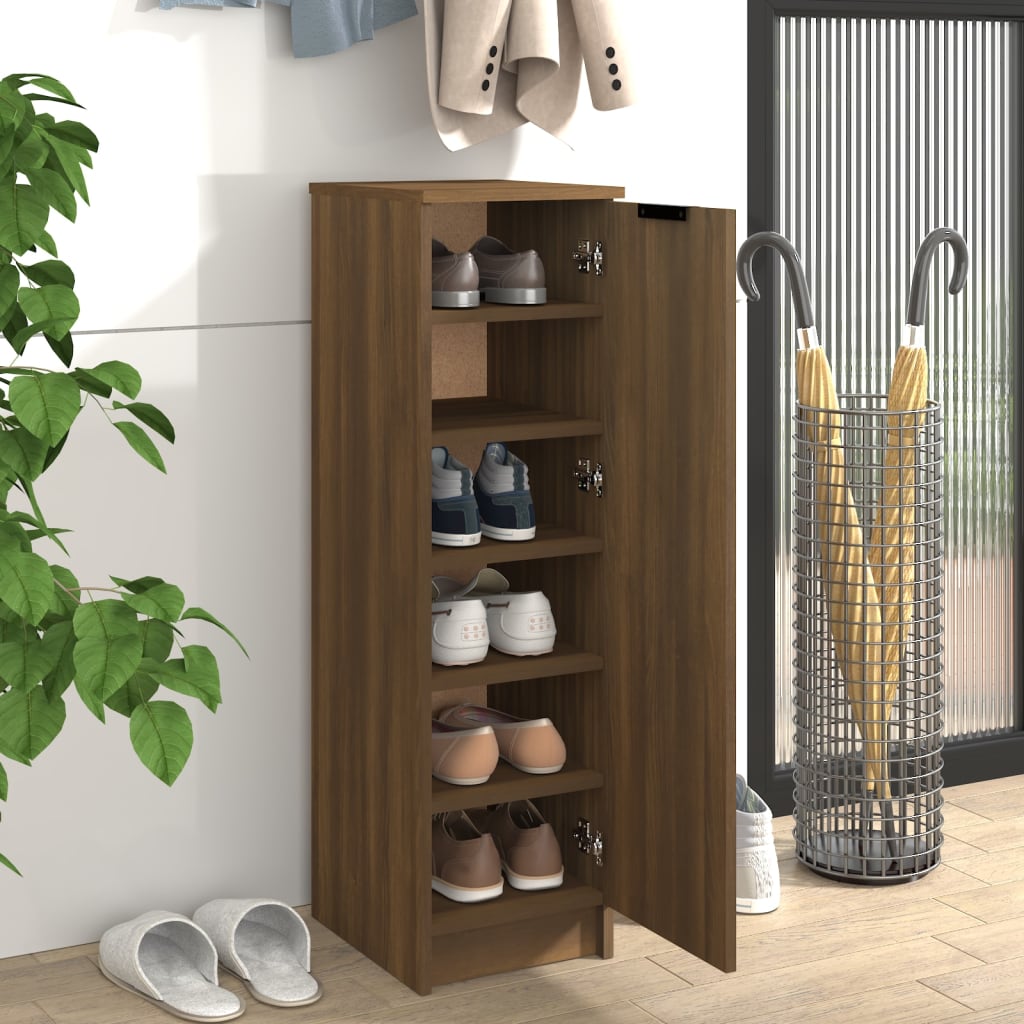 VidaXL shoe cabinet 30x35x100 cm Properted wood brown oak color