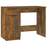 Vidaxl bureau 100x50x75 cm bewerkt hout gerookt eikenkleurig