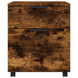 Vidaxl dossierkast verrijdbaar 45x38x54 cm bewerkt hout gerookt eiken