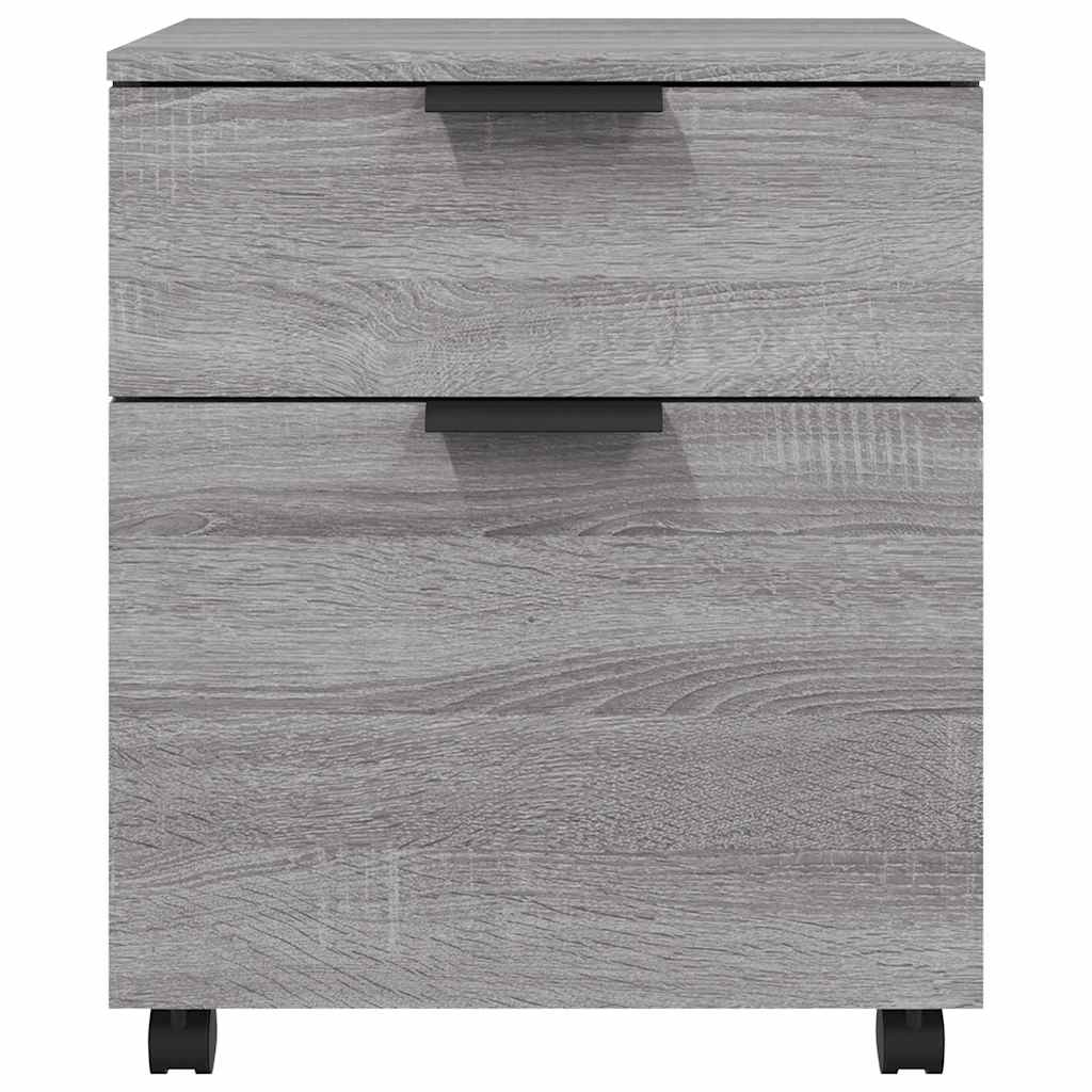 Vidaxl dossierkast verrijdbaar 45x38x54 cm bewerkt hout grijs sonoma