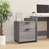 Vidaxl dossierkast verrijdbaar 45x38x54 cm bewerkt hout grijs sonoma