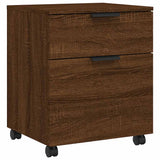 Vidaxl dossierkast verrijdbaar 45x38x54 cm bewerkt hout bruineiken