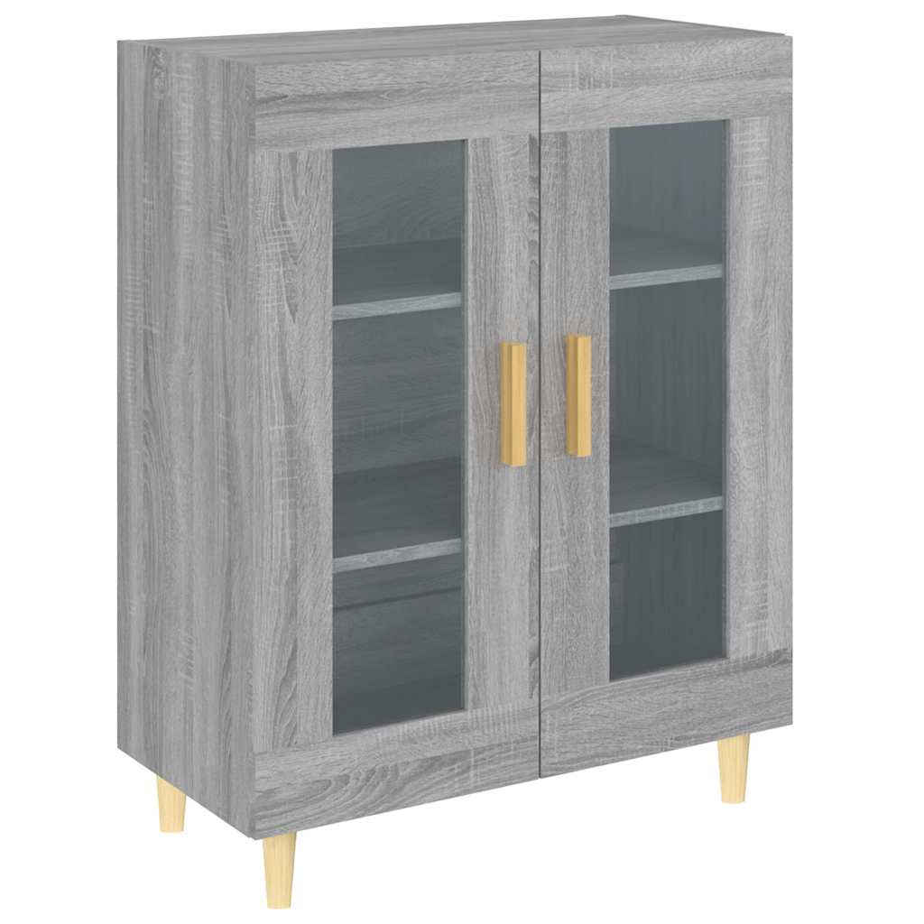 Vidaxl dressoir 69,5x34x90 cm bewerkt hout grijs sonoma eikenkleurig