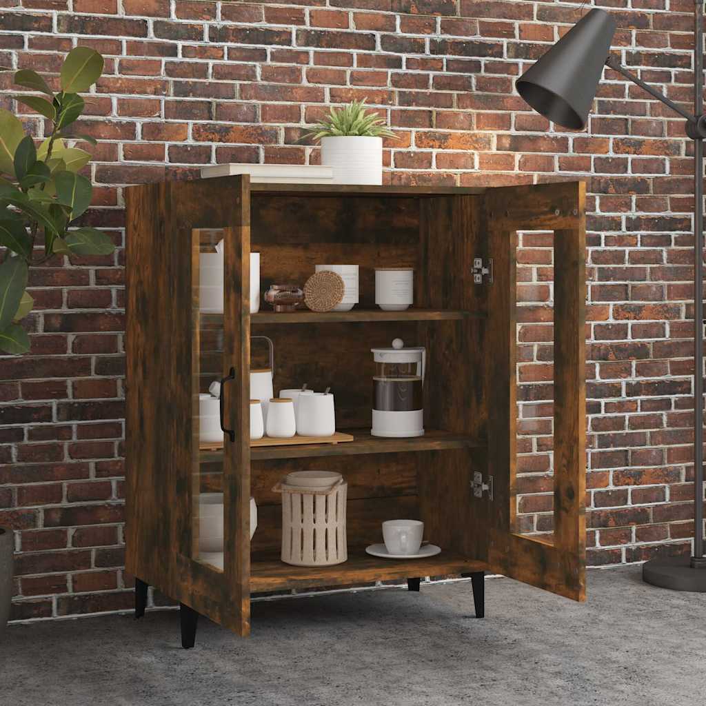 Vidaxl dressoir 69,5x34x90 cm bewerkt hout gerookt eikenkleurig