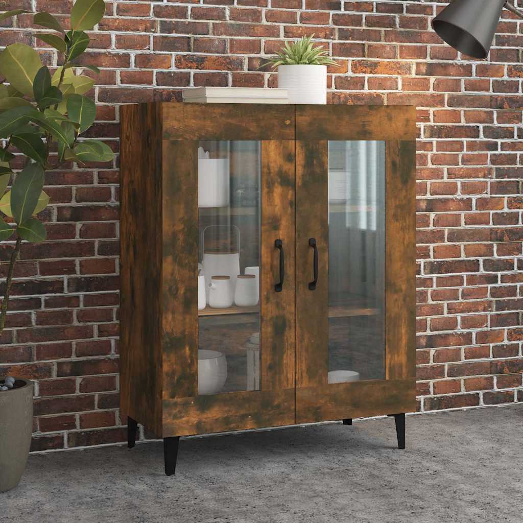 Vidaxl dressoir 69,5x34x90 cm bewerkt hout gerookt eikenkleurig