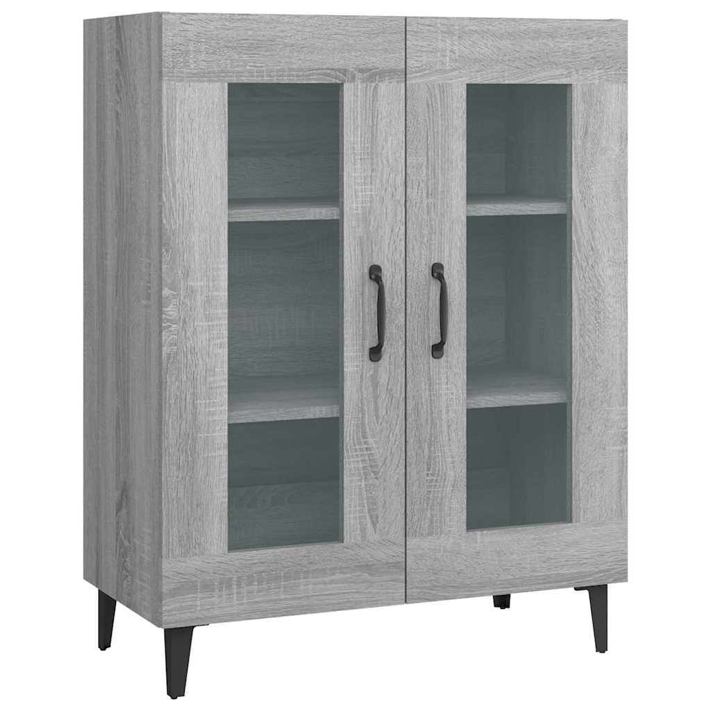 Vidaxl dressoir 69,5x34x90 cm bewerkt hout grijs sonoma eikenkleurig