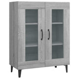 Vidaxl dressoir 69,5x34x90 cm bewerkt hout grijs sonoma eikenkleurig