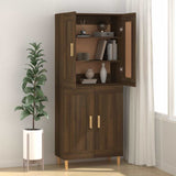 Vidaxl dressoir 69,5x34x90 cm bewerkt hout bruin eikenkleur