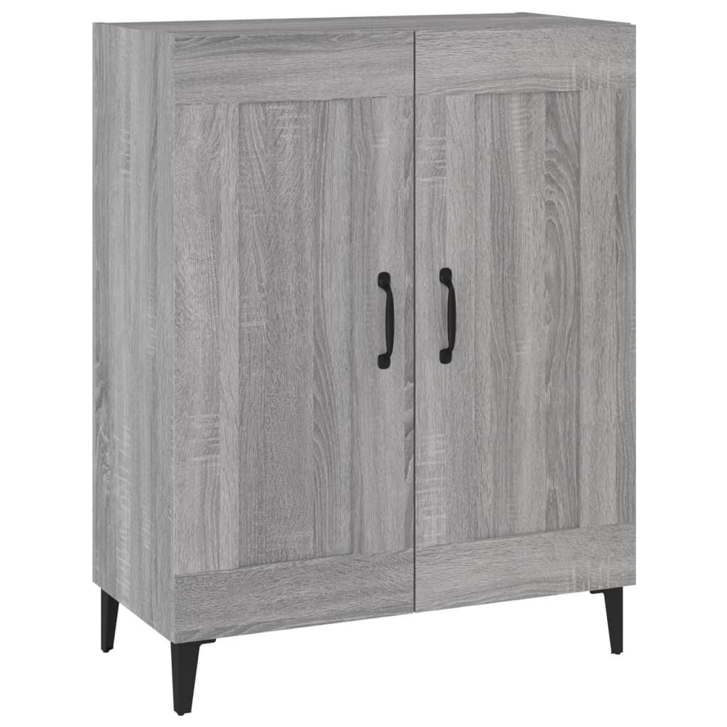 Vidaxl dressoir 69,5x34x90 cm bewerkt hout grijs sonoma eikenkleurig