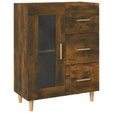 Vidaxl dressoir 69,5x34x90 cm bewerkt hout gerookt eikenkleurig