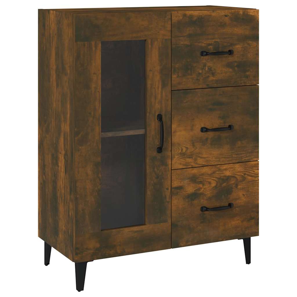Vidaxl dressoir 69,5x34x90 cm bewerkt hout gerookt eikenkleurig