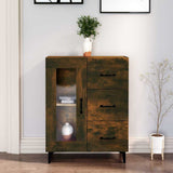 Vidaxl dressoir 69,5x34x90 cm bewerkt hout gerookt eikenkleurig