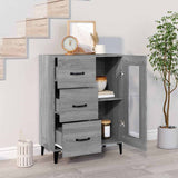 Vidaxl dressoir 69,5x34x90 cm bewerkt hout grijs sonoma eikenkleurig