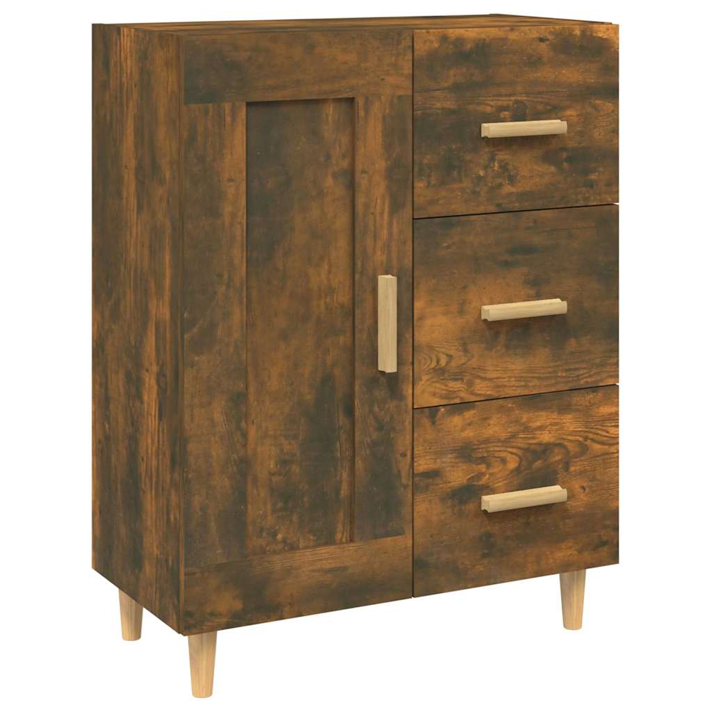 Vidaxl dressoir 69,5x34x90 cm bewerkt hout gerookt eikenkleurig