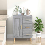 Vidaxl dressoir 69,5x34x90 cm bewerkt hout grijs sonoma eikenkleurig