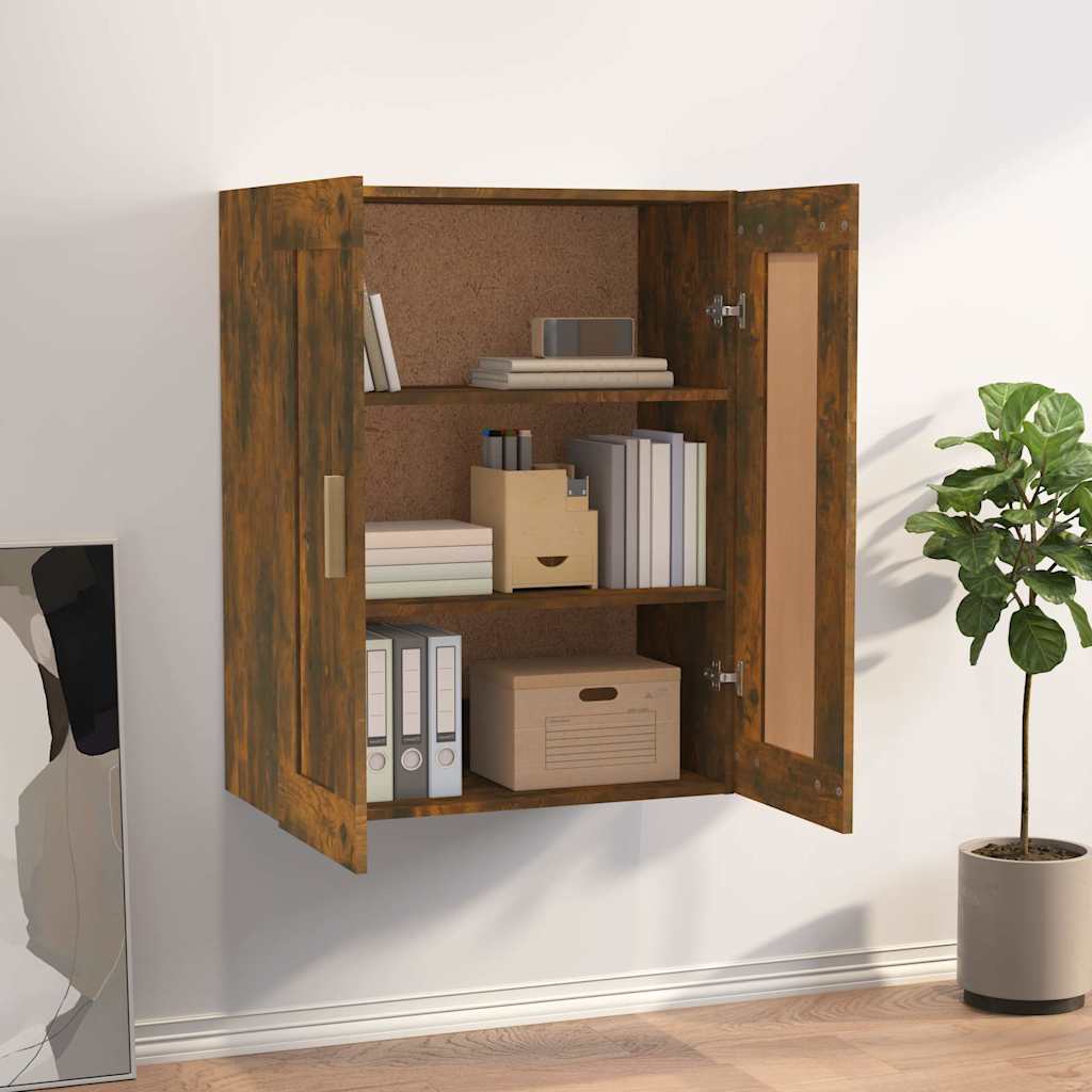 Vidaxl wandkast 69,5x32,5x90 cm bewerkt hout gerookt eikenkleurig