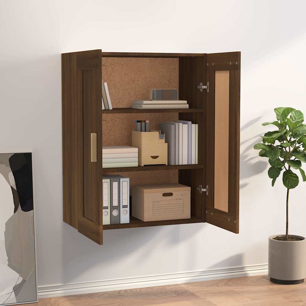 Vidaxl wandkast 69,5x32,5x90 cm bewerkt hout bruin eikenkleur