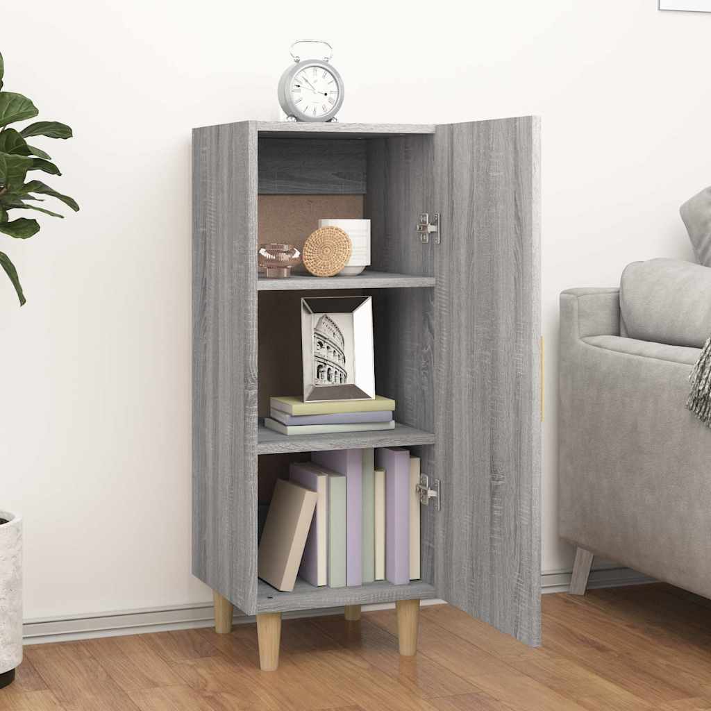 Vidaxl dressoir 34,5x34x90 cm bewerkt hout grijs sonoma eikenkleurig