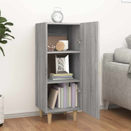 Vidaxl dressoir 34,5x34x90 cm bewerkt hout grijs sonoma eikenkleurig
