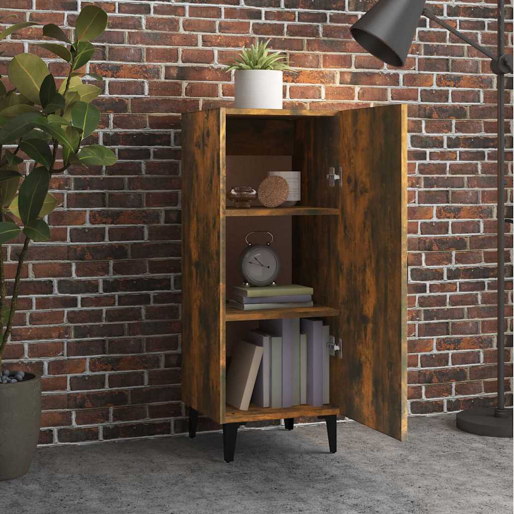 Vidaxl dressoir 34,5x34x90 cm bewerkt hout gerookt eikenkleurig