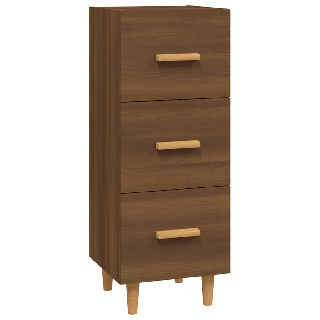 Vidaxl dressoir 34,5x34x90 cm bewerkt hout bruin eikenkleur
