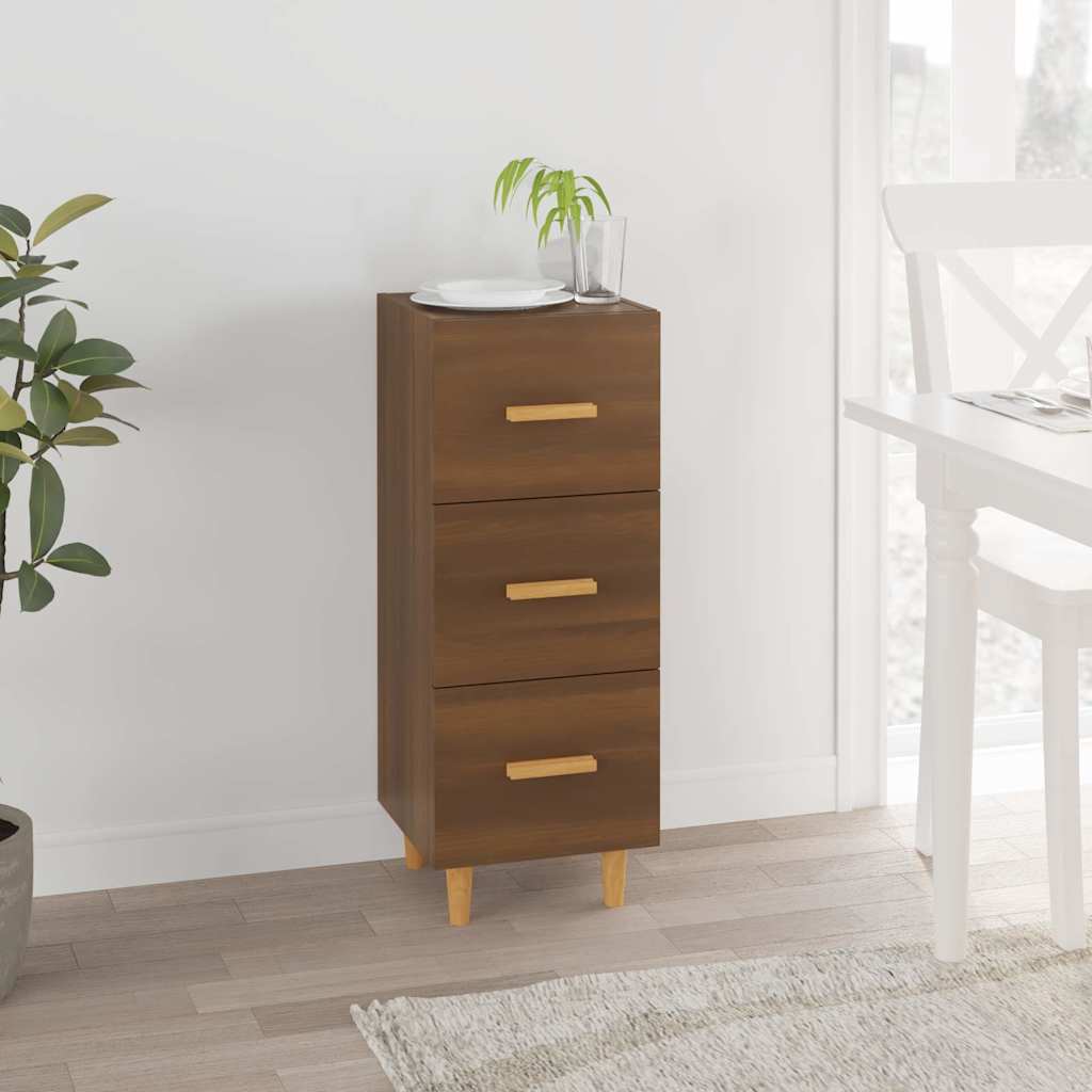 Vidaxl dressoir 34,5x34x90 cm bewerkt hout bruin eikenkleur